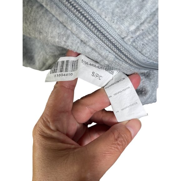 Birch & Stone “Cute But Psycho” Zip Up Teddy Bear Hoodie Sweater Gray Size S - Picture 5 of 7